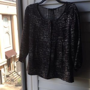 Never worn black and white print Kenneth Cole top